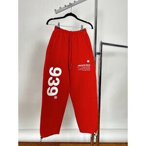 939 Print Red Sweatpants Korean fashion Brand K-Pop Wear